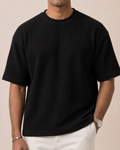 Cropped Boxy Fit Waffle Tee