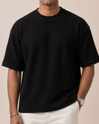 Cropped Boxy Fit Waffle Tee