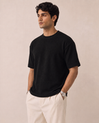 Cropped Boxy Fit Waffle Tee