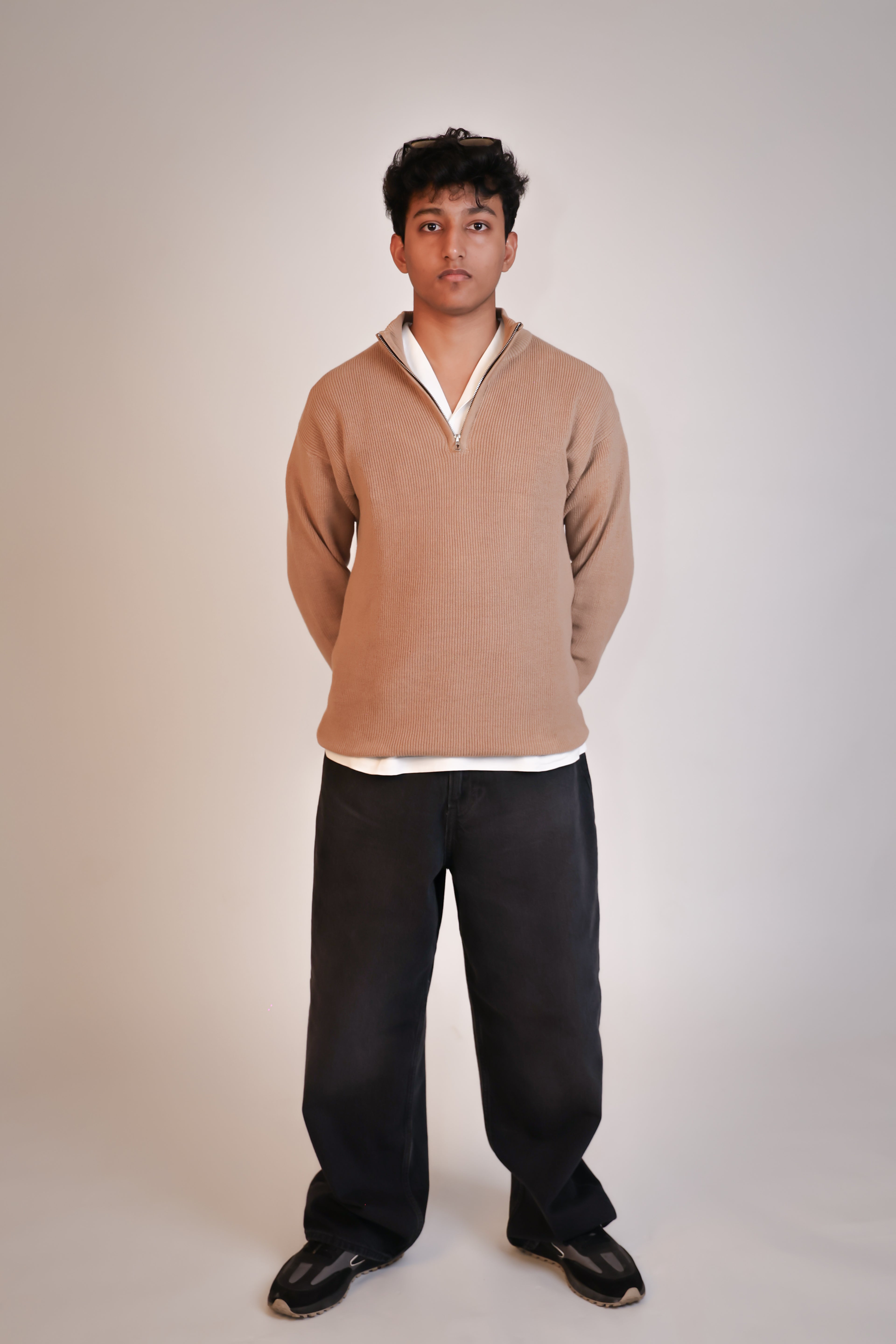Quarter Zip (Beige)