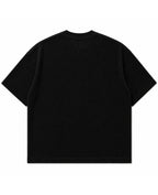 Black waffle boxy fit Back Design