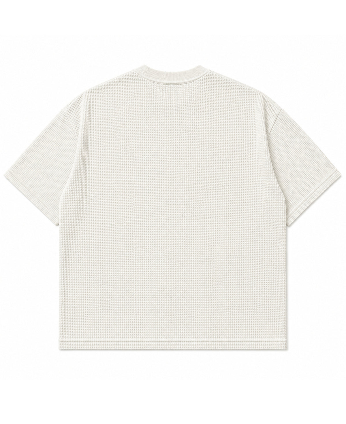Off-white waffle boxy fit Back Design