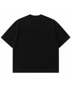 Black waffle boxy fit Front Design